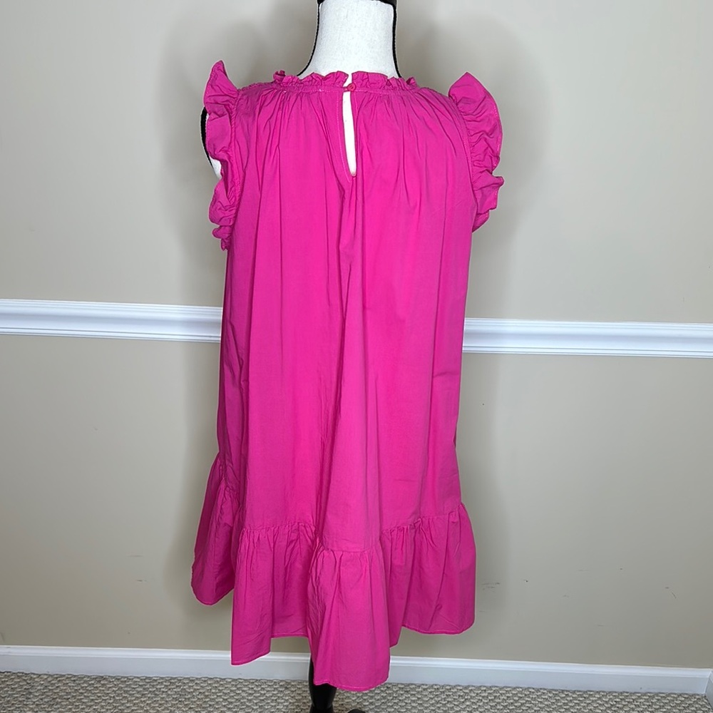 Pink Ruffled Sleeveless Dress - Picture 3 of 6